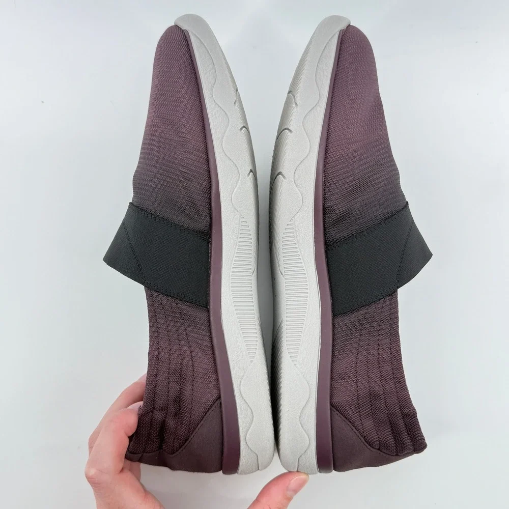 Clarks Cloudsteppers McKella‎ Brynn Slip On Casual Shoes Purple Women 11.5 WIDE
